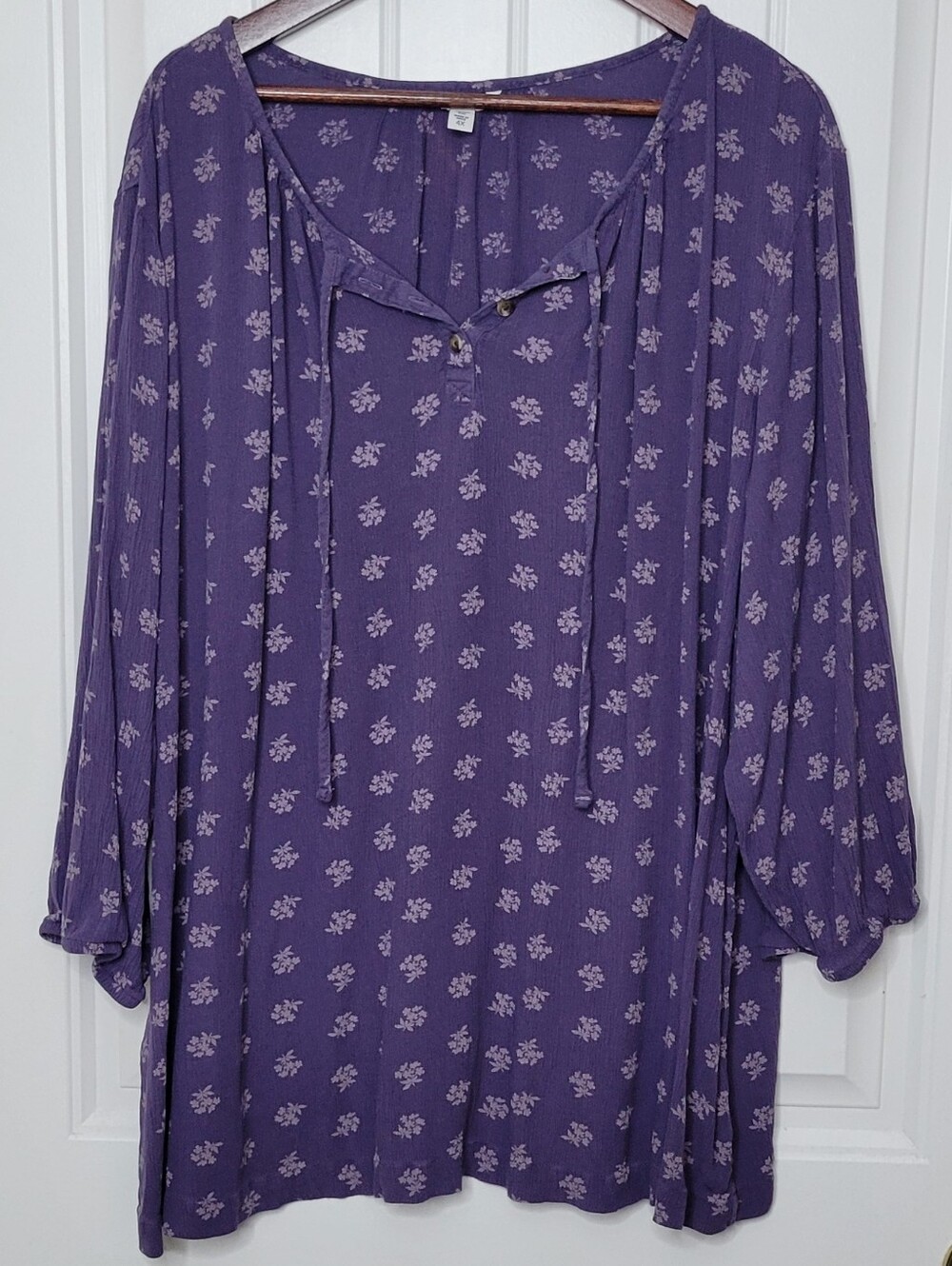 Sonoma Purple Floral Peasant Tunic
